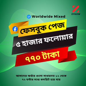৫ হাজার ফেইসবুক পেজ ফলোয়ার | Mixed | ননড্রপ | No-Refill